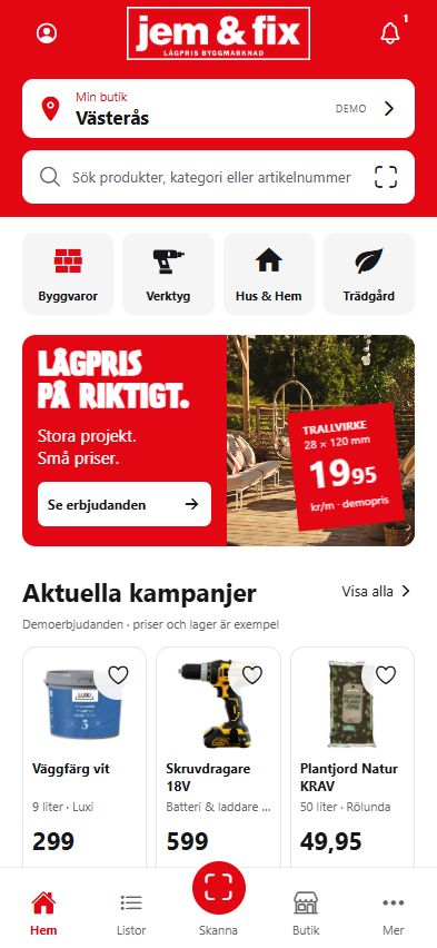 jem & fix Smart Shopper – appförhandsvisning